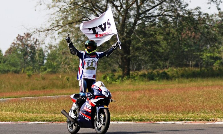 Photo of Jagan Kumar of TVS wins historic 10th Indian National title: Bike racing