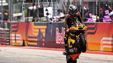 Photo of Arbolino takes maiden Moto2 victory in Austin; Vietti and Canet crash out