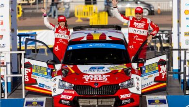 Photo of Team MRF Tyres finishes 2nd in Rally Islas Canarias, leads ERC driver table