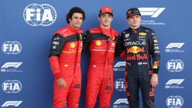 Photo of Charles Leclerc takes pole as Ferrari lockout front row