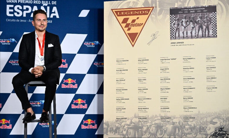 Photo of Jorge Lorenzo named MotoGP Legend