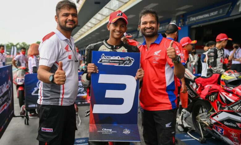 Photo of Sarthak Chavan first Indian to get a podium at Thailand Talent Cup