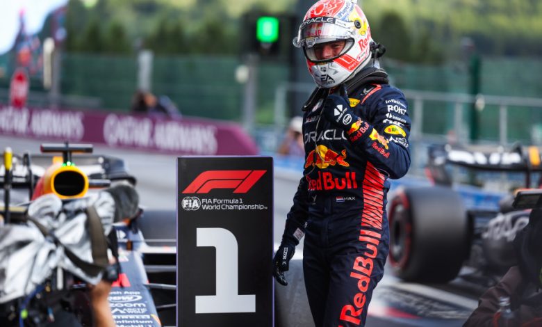 Photo of Verstappen tops qualies, but grid penalty promotes Leclerc to Spa pole