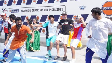 Photo of KY Ahmed dances with Espargaro and Jorge Martin: Indian Grand Prix