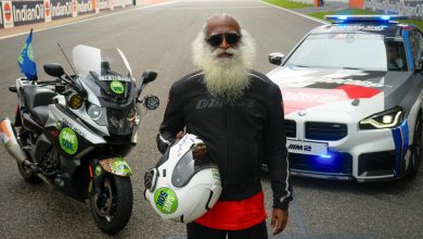 Photo of Sadhguru takes a lap around BIC to warm-up Indian hearts ahead of MotoGP