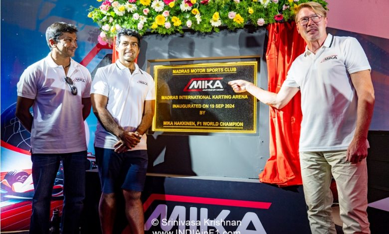 Photo of Mika Hakkinen opens Madras International Karting Arena, aka MIKA