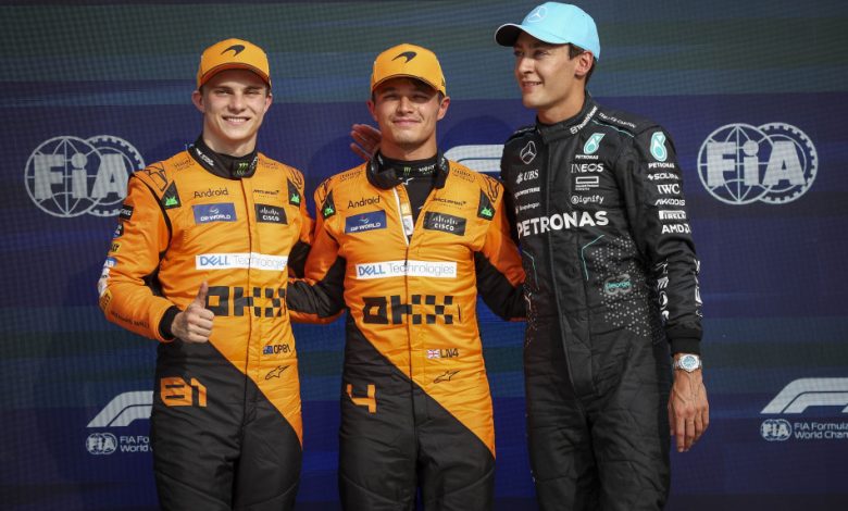 Photo of Lando Norris takes pole ahead of Oscar Piastri as McLaren lock out front row